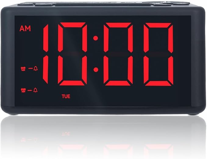 Digital Alarm Clock Radio with AM/FM Radio, Dual Alarms, Weekday / Weekend Alarm by FUHONGYUAN