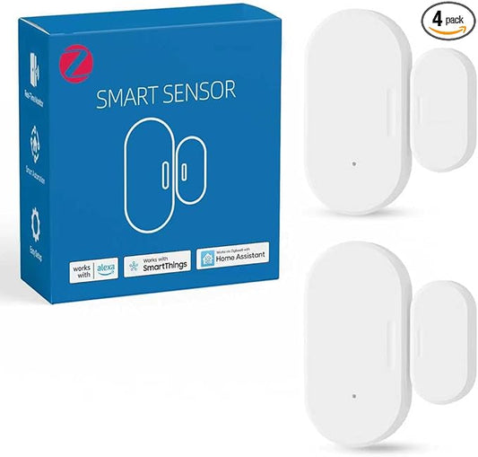 Zigbee Door Sensor 4 Pack, Mini Smart Door Sensor, Home Automation, Kid Safety by GRSICODirect