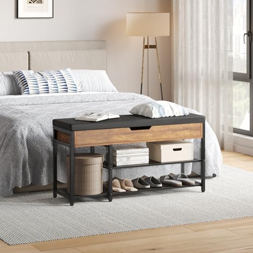mondeer 37.8'' shoe rack bench with upholstered cushion, package contents