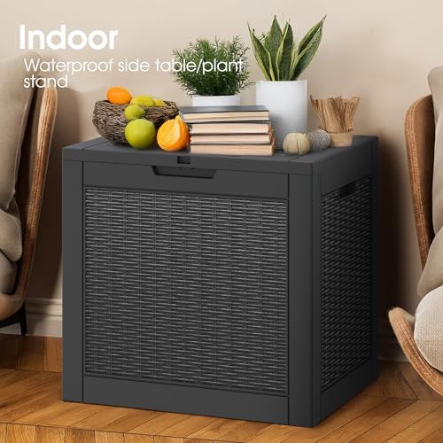 outdoor storage box waterproof, 35 gallon deck box, package contents