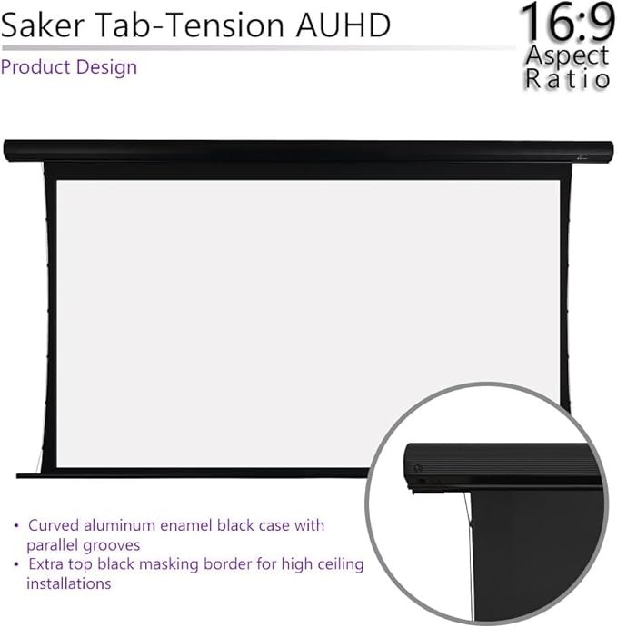 Saker Tab-Tension AcousticProUHD, Acoustically Sound Transparent Motorized - Image 4