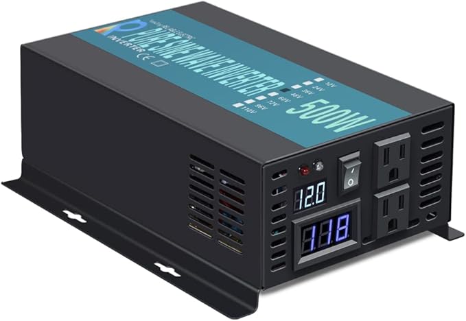 WZRELB Full Power Pure Sine Wave 12V to 120V Dc to AC Power Inverter by WZRELB