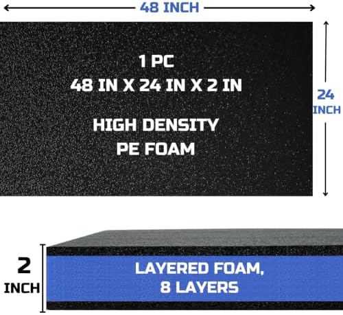 onreva tool box foam organizer 48x24x2 inch 1pc shown in use