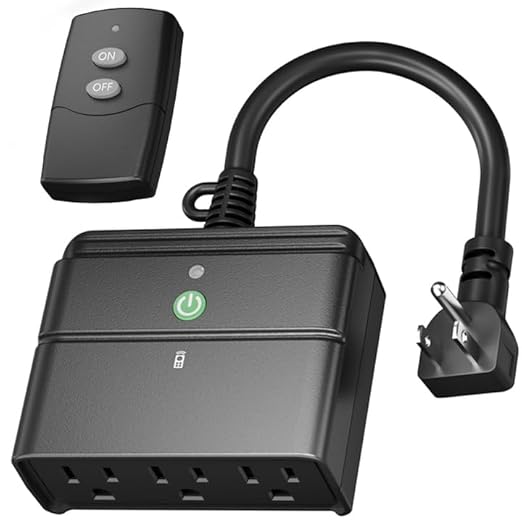 BN-LINK Outdoor Indoor Wireless Remote Control 3-Prong Outlet Weather Proof by BN-LINK