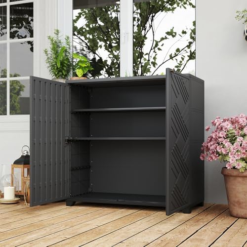 homspark indoor/outdoor storage cabinet with doors and 2, package contents