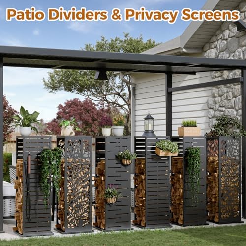 4ft firewood rack，fire wood log holder as indoor, close-up detail