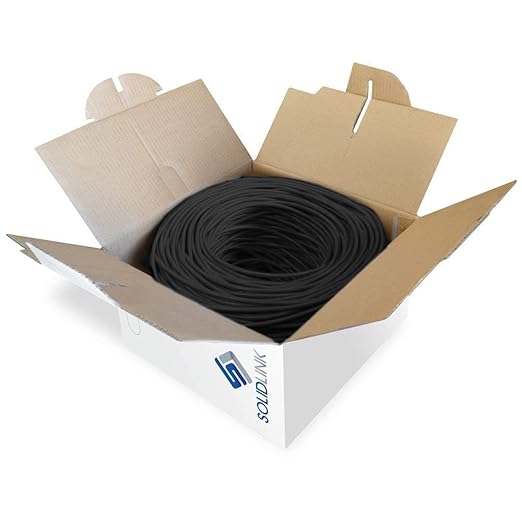 SolidLink CAT5e Ethernet Cable 1000ft – 24AWG Solid CCA UTP Unshielded CAT 5e - Image 3