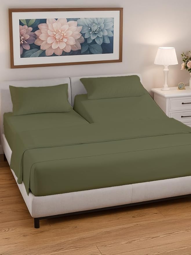 Split Head King Sheet Set – 4 Piece Flex Split Top King Sheets - Image 2