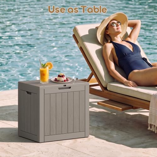 nunu lab 35 gal outdoor storage box waterproof showing dimensions
