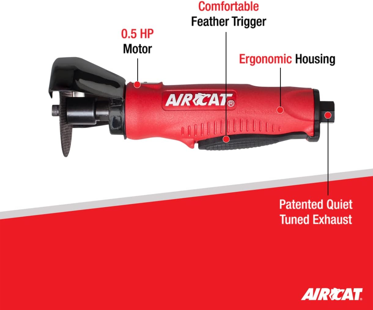 AIRCAT Pneumatic Tools 6505 .5 HP 3-Inch Composite Cut-Off Tool 20,000 RPM