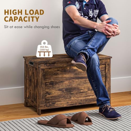 homcom storage bench cut-out handles 29.9" x 15.7", package contents