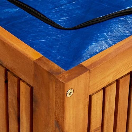 vidaxl patio storage box 68.9"x19.7"x22.8" solid acacia wood, package contents