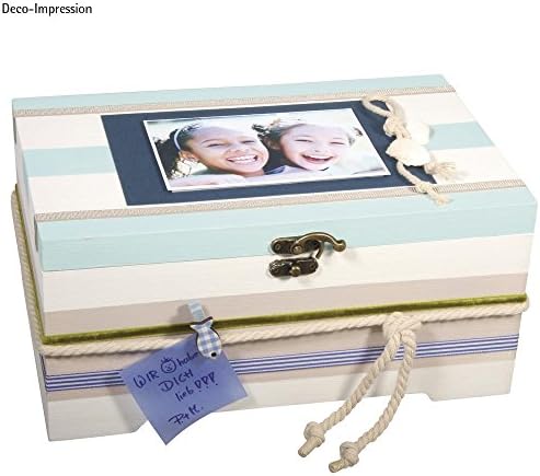 rayher wooden casket with inset, 2 parts, 28x18x13,5cm on a desk or shelf