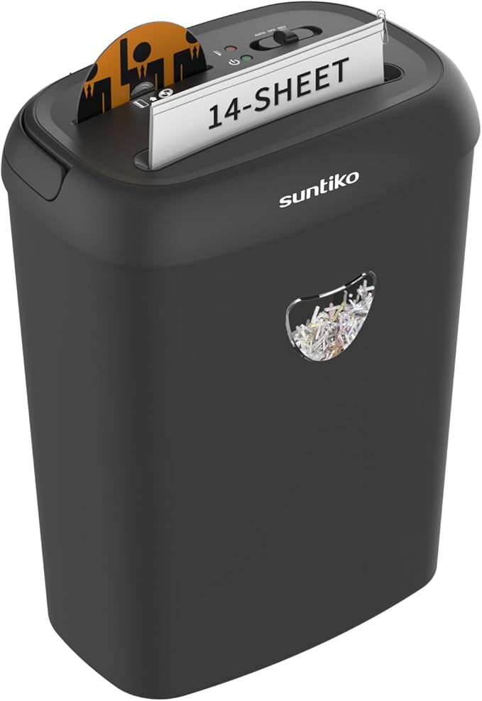 Suntiko 14 Sheet Cross Cut Paper Shredder by SuntikoShredderLaminator