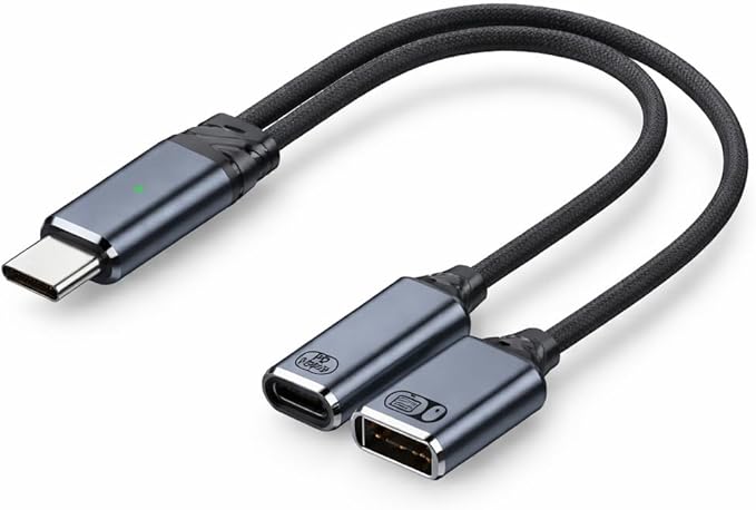 Mizi [2025 Upgraded USB-C to USB-A & USB-C PD Splitter Adapter – 2-in-1 Type-C by Mizi