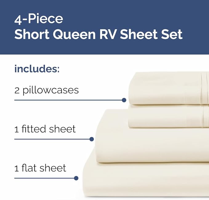 RV Short Queen Sheet Set 60 X 75 - Image 2