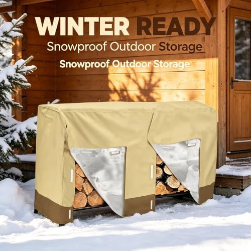 8ft 210d oxford outdoor waterproof firewood rack cover, package contents