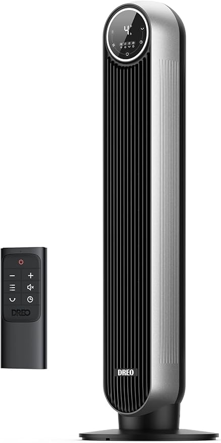Dreo Tower Fan for Bedroom, 25ft/s Velocity Quiet Floor Fan, 90° Oscillating by DREO