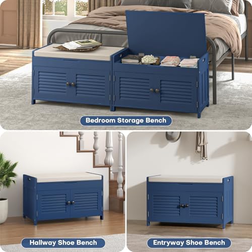 warmhoniu shoe storage bench with 2 drawers storage on a desk or shelf