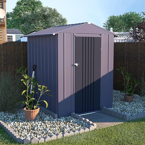 veikou 4' x 4' outdoor storage shed with shown in use