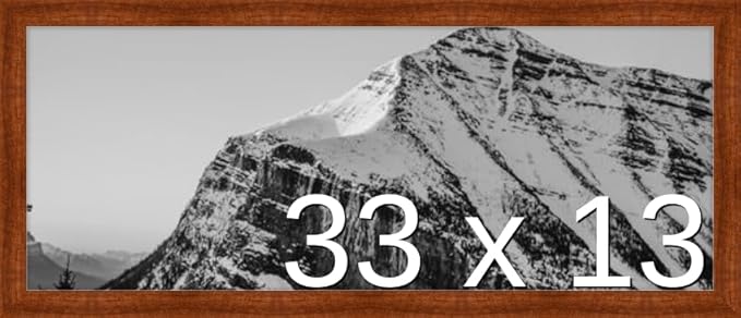 Frame It Easy 33 x 13 Russet Wood Frame by FrameItEasy