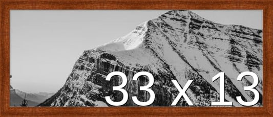 Frame It Easy 33 x 13 Russet Wood Frame by FrameItEasy