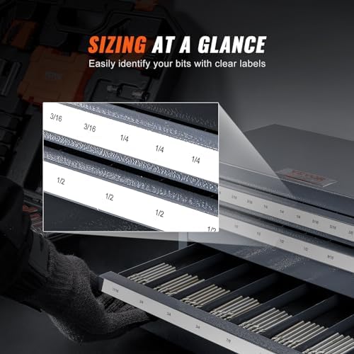 vevor end mill dispenser cabinet, three-drawer, end mill showing dimensions