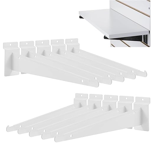 10Pack Slatwall Shelf Brackets, 6 inch Slatwall Bracket by AYAYGD