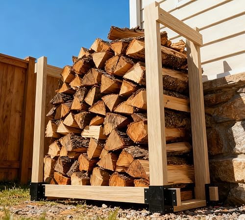 kingson 4 pack heavy duty firewood log storage, main product view