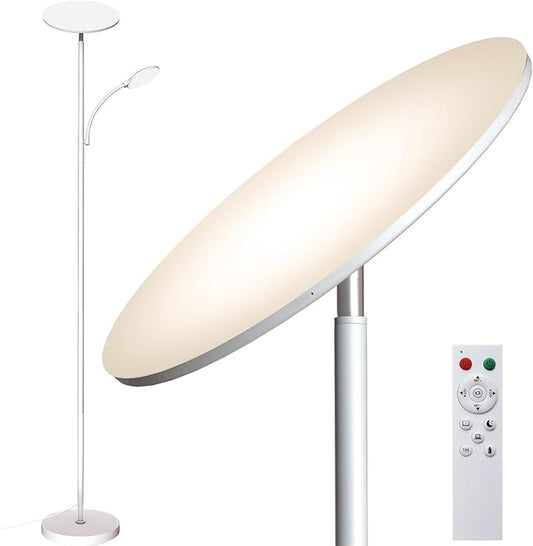 marctronic White Floor Lamps for Living Room, 44W/4500LM Super Bright 2 in 1 by Marctronic