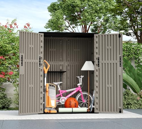 zzm 57 cu.ft outdoor storage shed hdpe storage, package contents