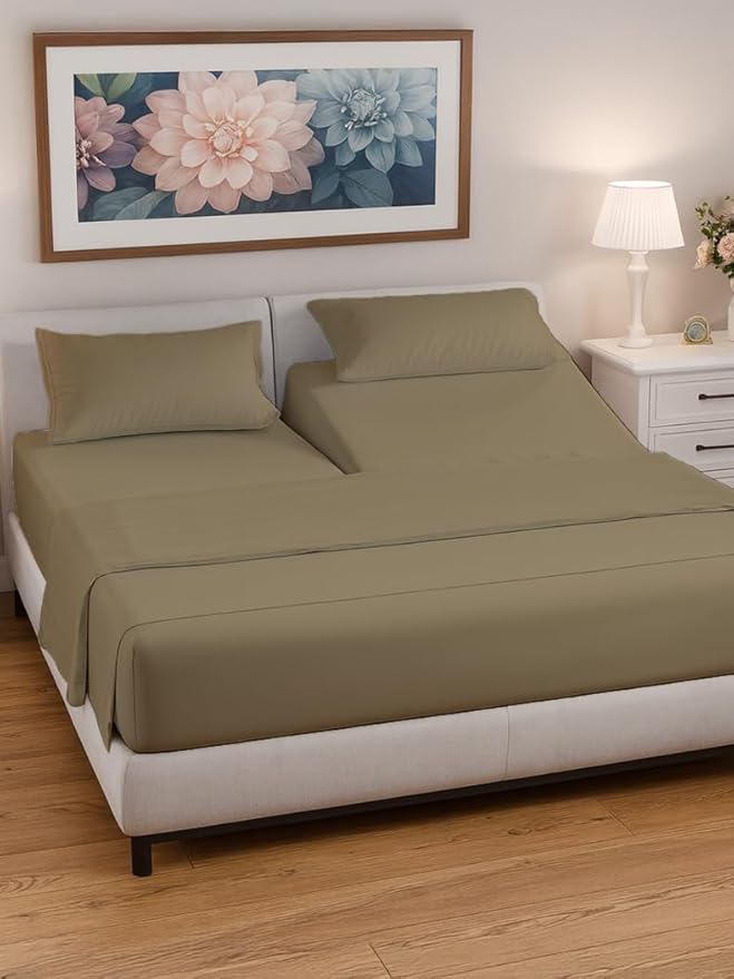Split Head King Sheet Set – 4 Piece Flex Split Top King Sheets - Image 2