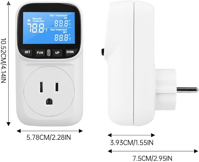 Diymore Plug in Digital Thermostat Temperature Controller, 120V / 15A, - Image 6