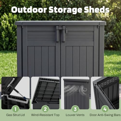lhbcraft large outdoor storage cabinet 51 cu ft, close-up detail