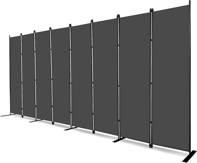 MAYOLIAH 8 Panel Room Divider 6ft Tall Freestanding Privacy Screen 160'' W by MayoliahHome