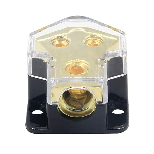 RKURCK 2 Way Power Distribution Block, 0/2/4 AWG Gauge in, 4/8/10 Gauge Out - Image 2