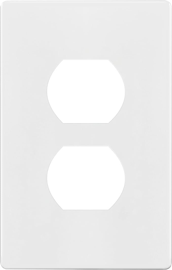 ENERLITES Screwless Duplex Wall Plate, Child Safe Receptacle Outlet Cover by Enerlites