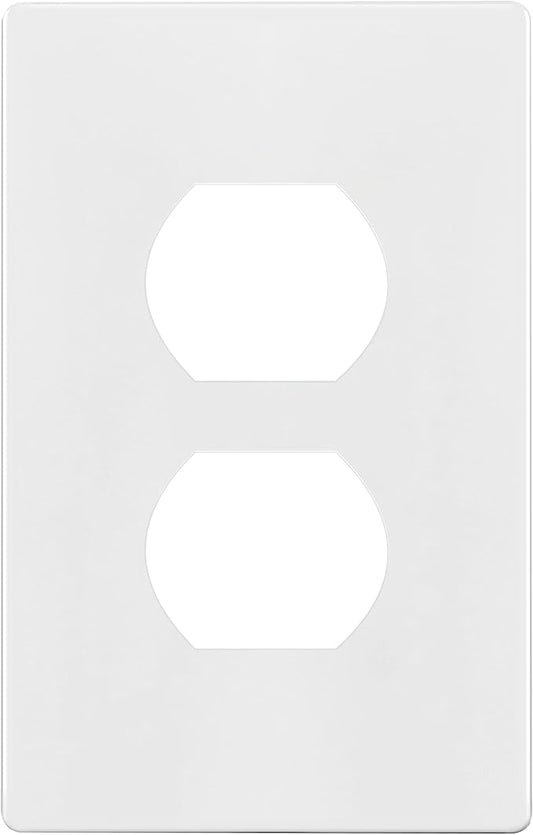 ENERLITES Screwless Duplex Wall Plate, Child Safe Receptacle Outlet Cover by Enerlites