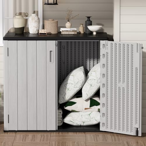 mrosaa outdoor storage cabinet for patio & garden on a desk or shelf