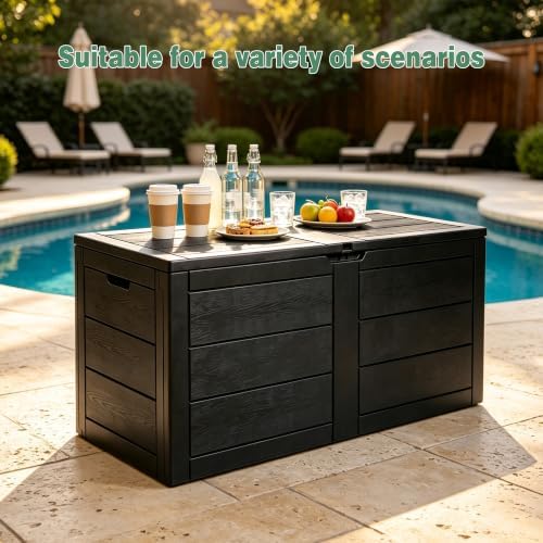 70 gal outdoor storage box, waterproof deck box, package contents