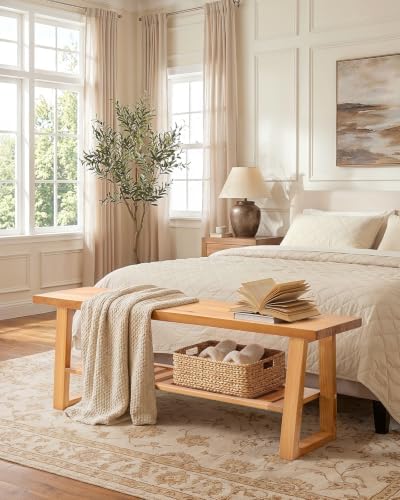 amada 43" pine wood entryway bench with shoe, package contents