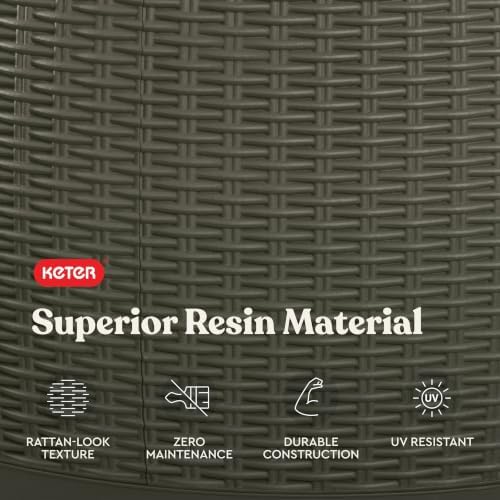 keter circa 37 gallon resin deck box stool showing dimensions
