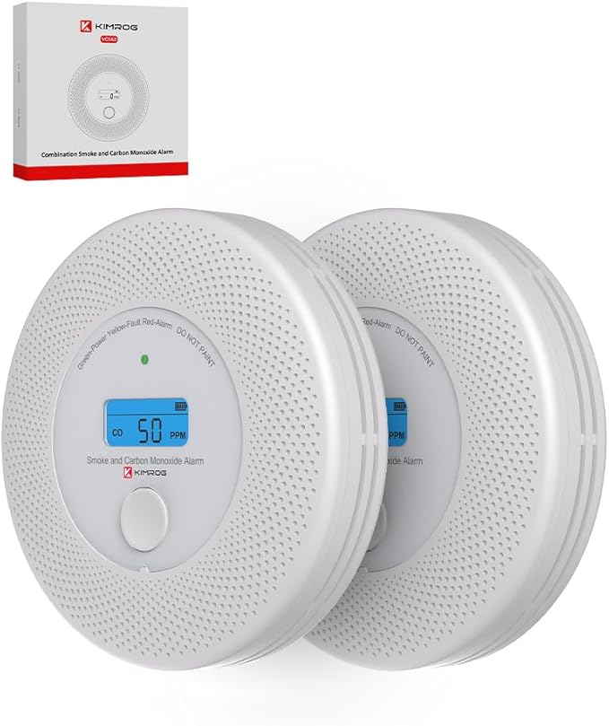 KIMROG 10-Year Sealed Battery 2-in-1 Smoke & Carbon Monoxide Detector Alarm | by Kimrog