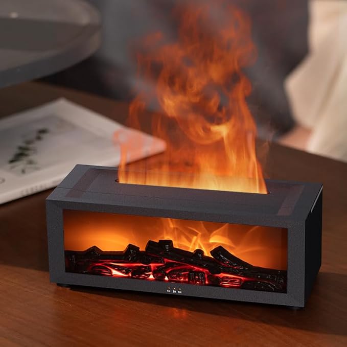 Essential Oil Diffuser, Fireplace Flame Oil Diffuser - Image 2