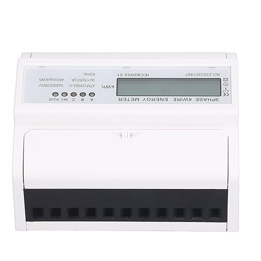 Energy Meter 3 Phase Electricity Usage Monitor LCD Display DIN Rail Mounting - Image 8