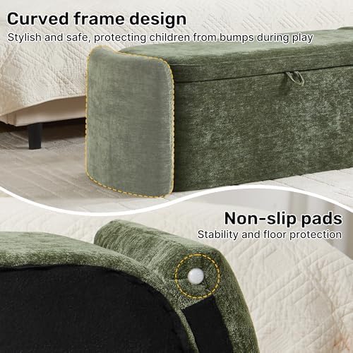 oval ottoman bench with 20 gal of storage, package contents
