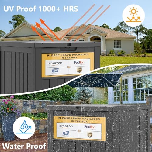 lhbgo package delivery box for outside, with delivery, package contents