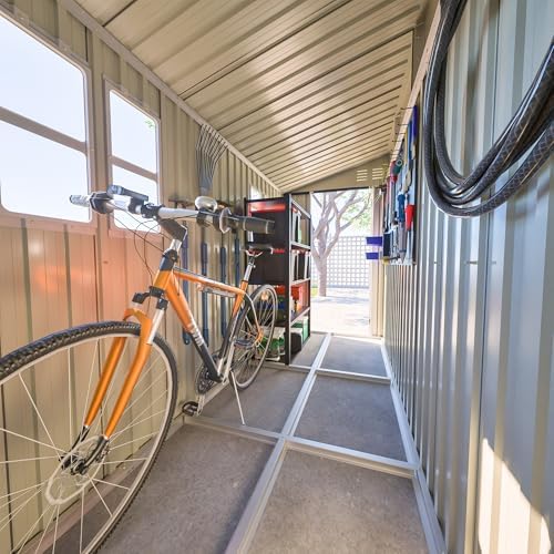4x10 ft outdoor heavy-duty shed, metal lean to, package contents