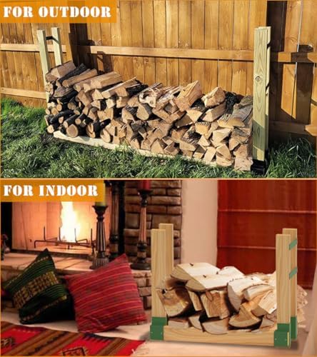 outdoor firewood brackets fire wood rack for 2x4, package contents