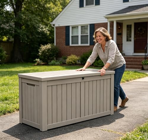 lausaint home 230 gallon outdoor storage box, package, package contents